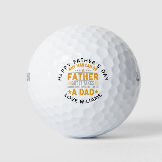 Happy Vaderdag Best Dad van Par Personalized Go Golfballen (Voorkant)