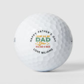 Happy Vaderdag Best Dad van Par Personalized Go Golfballen (Voorkant)