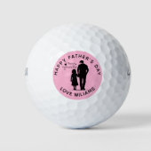 Happy Vaderdag Best Dad van Par Personalized Go Golfballen (Voorkant)
