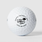Happy Vaderdag Best Dad van Par Personalized Go Golfballen (Voorkant)