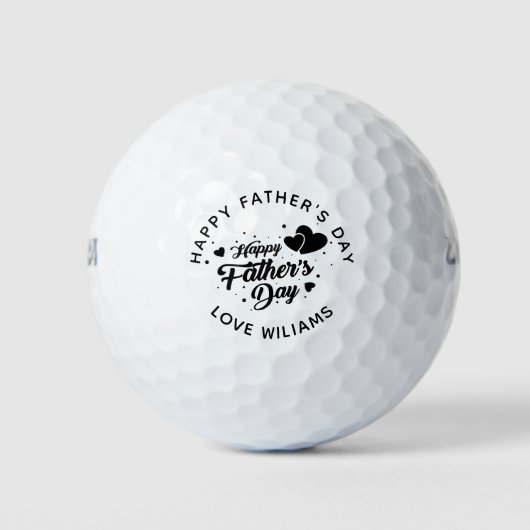 Happy Vaderdag Best Dad van Par Personalized Go Golfballen (Voorkant)