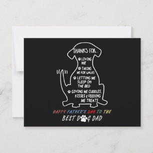 Happy Vaderdag Best Dog Dad Briefkaart