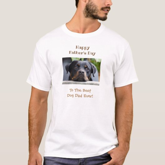 Happy Vaderdag Best Dog Dad Photo T-shirt (Voorkant)