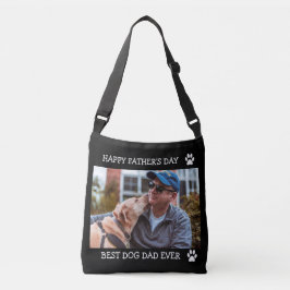 Happy Vaderdag Best Dog Pap Ever Aangepaste Foto Crossbody Tas