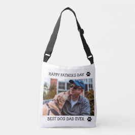 Happy Vaderdag Best Dog Pap Ever Aangepaste Foto Crossbody Tas