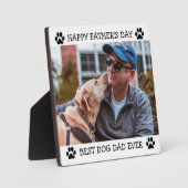 Happy Vaderdag Best Dog Pap Ever Aangepaste Foto Fotoplaat (Voorkant)