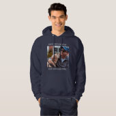 Happy Vaderdag Best Dog Pap Ever Aangepaste Foto Hoodie (Voorkant volledig)