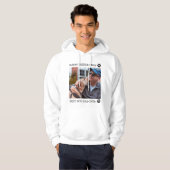 Happy Vaderdag Best Dog Pap Ever Aangepaste Foto Hoodie (Voorkant volledig)