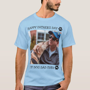 Happy Vaderdag Best Dog Pap Ever Aangepaste Foto T-shirt