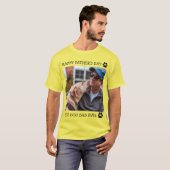 Happy Vaderdag Best Dog Pap Ever Aangepaste Foto T-shirt (Voorkant volledig)