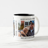 Happy Vaderdag Best Dog Pap Ever Aangepaste Foto Tweekleurige Koffiemok (Voorkant rechts)