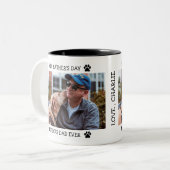 Happy Vaderdag Best Dog Pap Ever Aangepaste Foto Tweekleurige Koffiemok (Voorkant links)
