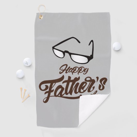 Happy Vaderdag Best Golf Towel Golfhanddoek (Insitu)