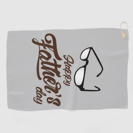 Happy Vaderdag Best Golf Towel Golfhanddoek (Horizontaal)