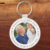 Happy Vaderdag Best Grandpa Ever Persoonlijk Sleutelhanger (Voorkant)