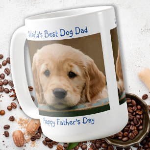 Happy Vaderdag - Beste Hond Papa Blauw Huisdier Fo Koffiemok