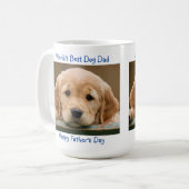Happy Vaderdag - Beste Hond Papa Blauw Huisdier Fo Koffiemok (Voorkant links)
