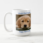 Happy Vaderdag - Beste Hond Papa Blauw Huisdier Fo Koffiemok (Links)
