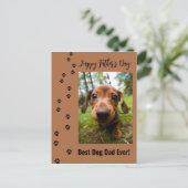 Happy Vaderdag beste hondenvader ooit foto Briefkaart (Staand voorkant)