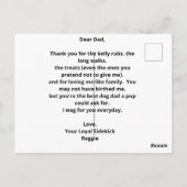 Happy Vaderdag beste hondenvader ooit foto Briefkaart (Achterkant)