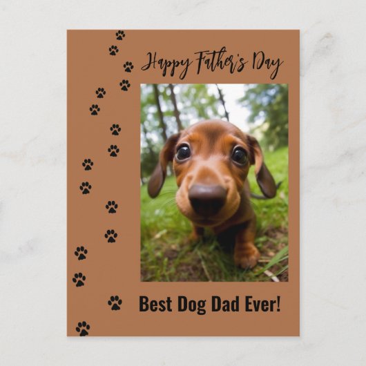 Happy Vaderdag beste hondenvader ooit foto Briefkaart (Voorkant)