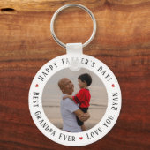Happy Vaderdag Beste opa ooit Foto toevoegen Sleutelhanger (Voorkant)
