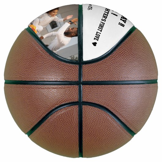 Happy Vaderdag Beste pap ooit aangepaste fototekst Basketbal (Rechts)