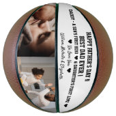 Happy Vaderdag Beste pap ooit aangepaste fototekst Basketbal (Verticaal)