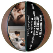 Happy Vaderdag Beste pap ooit aangepaste fototekst Basketbal (Verticaal)