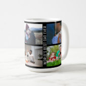 Happy Vaderdag beste vader ooit 6 fotocollage  Koffiemok (Voorkant rechts)