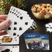 Happy Vaderdag Beste vader ooit familie Foto blauw Pokerkaarten (Insitu)