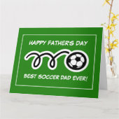 Happy Vaderdag beste voetbalvader wenskaart Kaart (Gele Bloem)