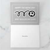 Happy Vaderdag beste voetbalvader wenskaart Kaart (Binnen)