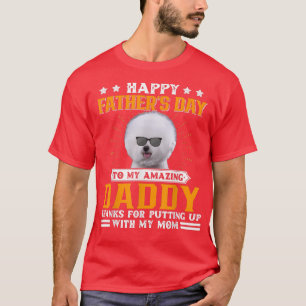 Happy Vaderdag Bichon Frise Dog Dad geeft om T-shirt