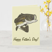 Happy Vaderdag!: Big Mouth Bass Kaart (Gele Bloem)