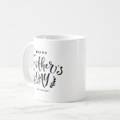 Happy Vaderdag Black Hand Lettering Custom Koffiemok (Voorkant links)