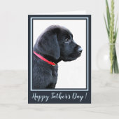 Happy Vaderdag - Black Labrador Cute Puppy Dog Kaart (Voorkant)