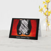 Happy Vaderdag Black Schoenen en Stropdas Kaart (Gele Bloem)