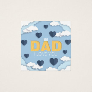 Happy Vaderdag blue harten in de Kaart van de heme