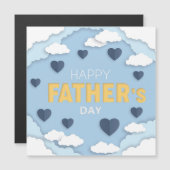 Happy Vaderdag blue harten in de lucht (Voorkant / Achterkant)