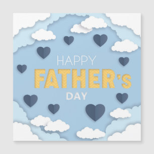 Happy Vaderdag blue harten in de lucht