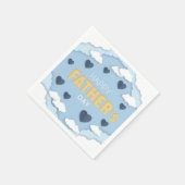 Happy Vaderdag blue harten in de lucht Servet (Hoek)