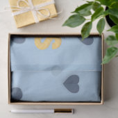 Happy Vaderdag blue harten in de lucht Tissuepapier (Geschenk)