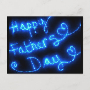 Happy Vaderdag Blue Lights Briefkaart