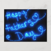 Happy Vaderdag Blue Lights Briefkaart (Voorkant)