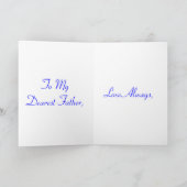 Happy Vaderdag Blue Roos I Kaart (Binnen)