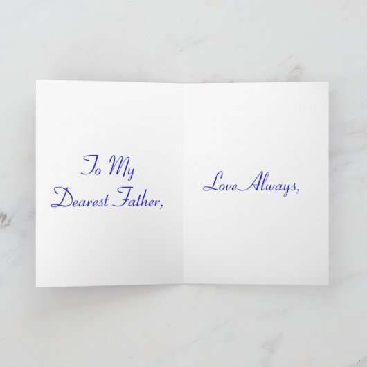 Happy Vaderdag Blue Roos I Kaart (Binnen)