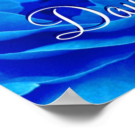 Happy Vaderdag Blue Roos I Poster (Hoek)