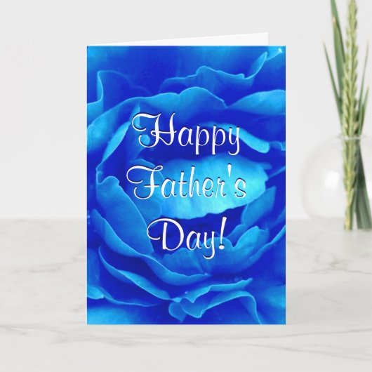 Happy Vaderdag Blue Roos II Kaart (Voorkant)