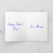 Happy Vaderdag Blue Roos II Kaart (Binnen)